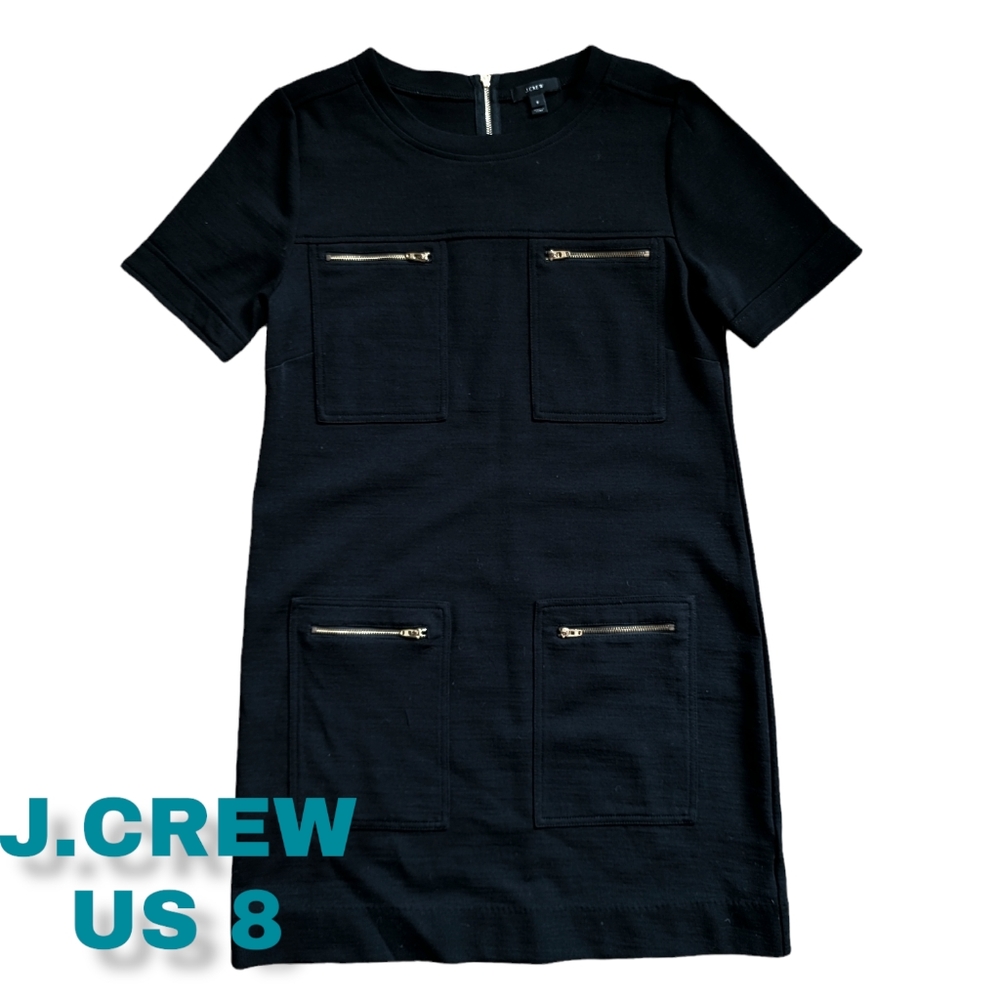 J.CREW BLACK DRESS US 8 Wool blend